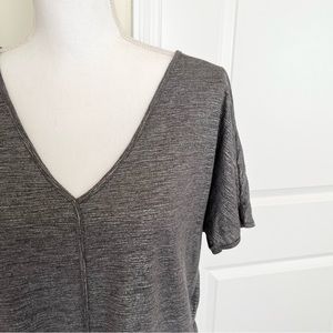 NWOT Banana Republic Gray/Silver Short Sleeve Tunic